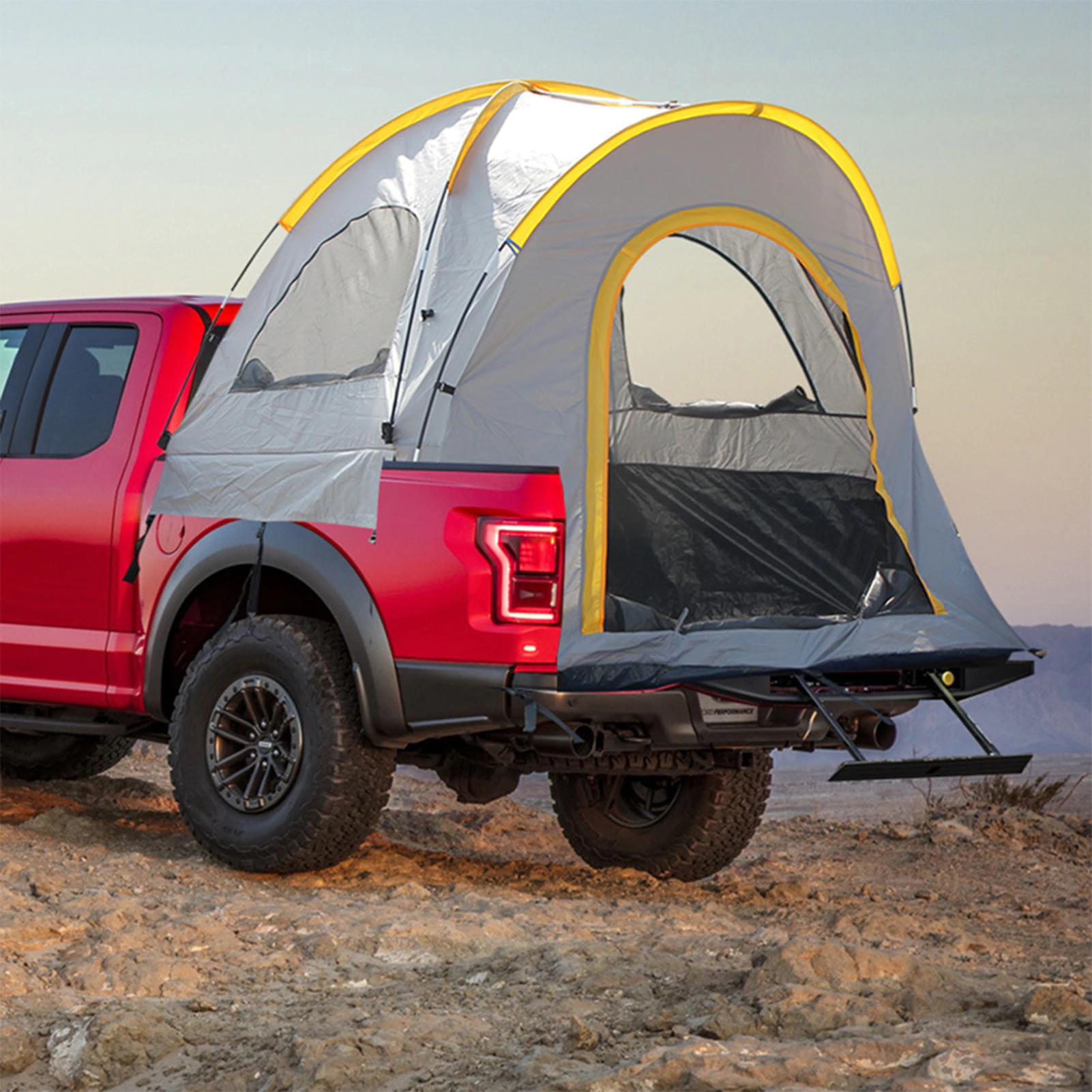 Cheap Goat Tents 5.5ft Truck Bed Tent Pickup Tent For Truck Outdoor Camping Weatherproof 210D Oxford Cloth  Glass Fiber For Outdoor Camping   